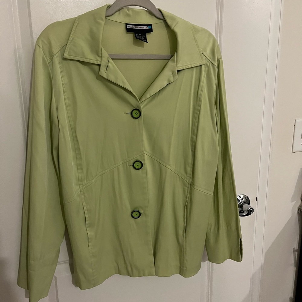 Funky green requirements jacket